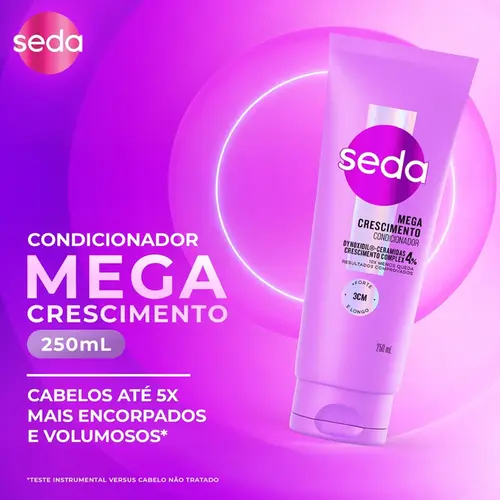Kit Seda Mega Crescimento Shampoo 300ml + Condicionador 190ml