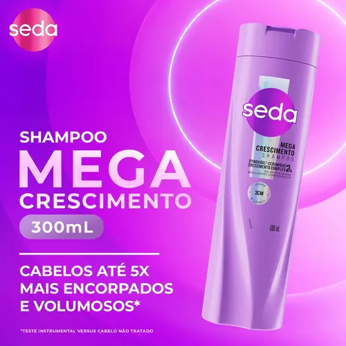 Kit Seda Mega Crescimento Shampoo 300ml + Condicionador 190ml