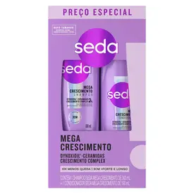 Kit Seda Mega Crescimento Shampoo 300ml + Condicionador 190ml