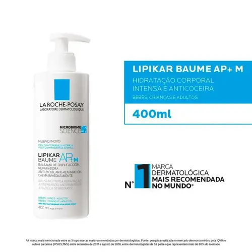 Hidratante Facial e Corporal La Roche-Posay Lipikar Baume AP+M 400ml