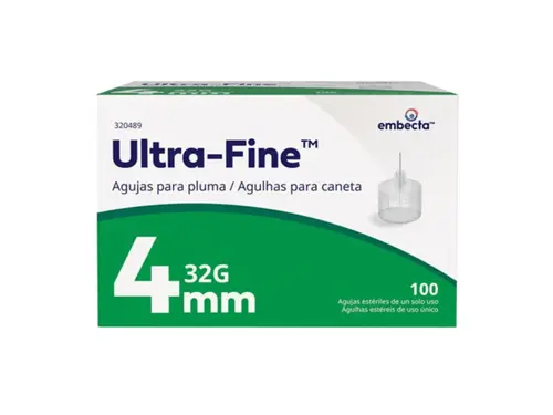 Agulhas para Caneta de Insulina BD Ultra-Fine 32G x 4mm 100 Unidades - Embecta
