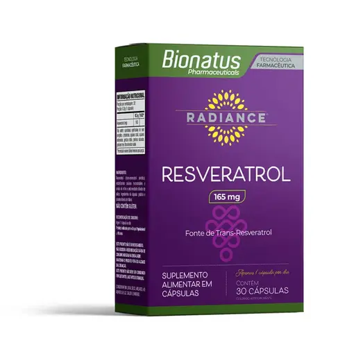 Radiance Resveratrol 165mg 30 Cápsulas - Bionatus