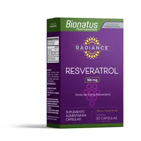 Radiance Resveratrol 165mg 30 Cápsulas - Bionatus