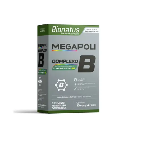 Megapoli Complexo B Bionatus 30 Comprimidos
