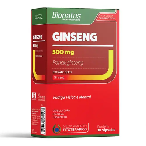 Ginseng 500mg 30 Cápsulas - Bionatus