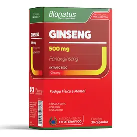 Ginseng 500mg 30 Cápsulas - Bionatus