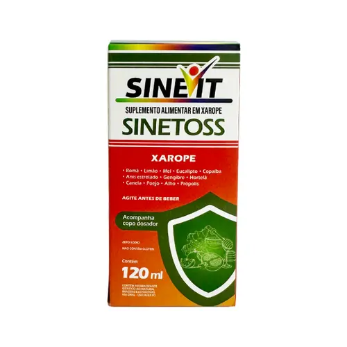 Suplemento Alimentar Sinevit Sinetoss Xarope com Própolis, Mel, Gengibre e Vitamina C 120ml