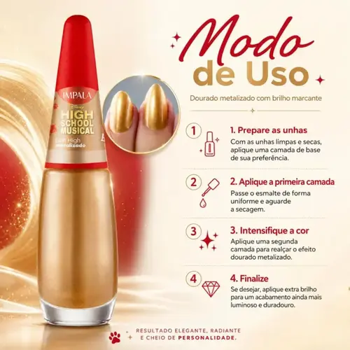 Esmalte Impala Disney Channel East High Metalizado 7,5ml