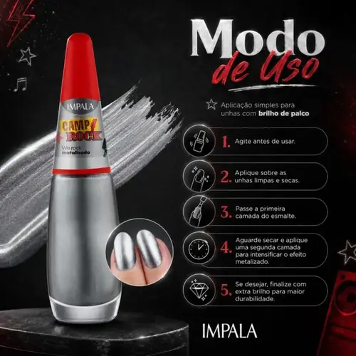 Esmalte Impala Disney Channel We Rock Metalizado 7,5ml