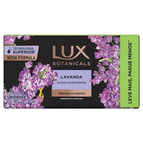 Kit 6 Sabonetes em Barra Lux Botanicals Flor de Lavanda 85g Cada