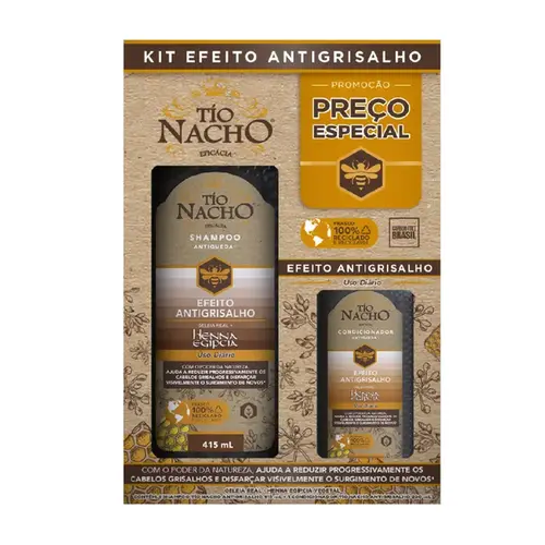 Kit Tio Nacho Antigrisalho Shampoo 415ml + Condicionador 200ml