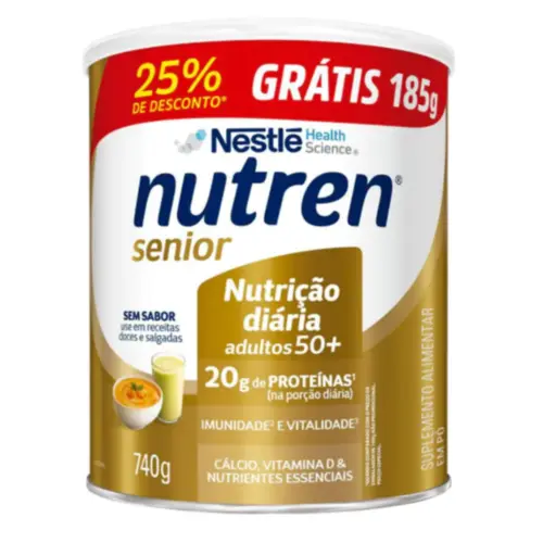 Complemento Alimentar Nutren Senior Sem Sabor 25% De Desconto 740g