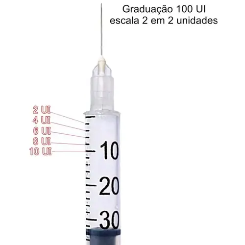 Seringa de Insulina Uniqmed 1ml 8x0,30mm 30G 1 Unidade