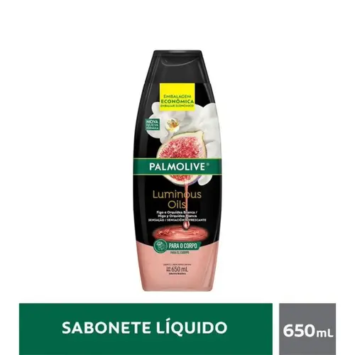 Sabonete Líquido Corporal Palmolive Luminous Oil Figo e Orquídea 650ml