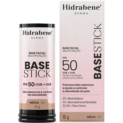 Base Stick Protetor Solar Hidrabene FPS50 Média 3.0 15g