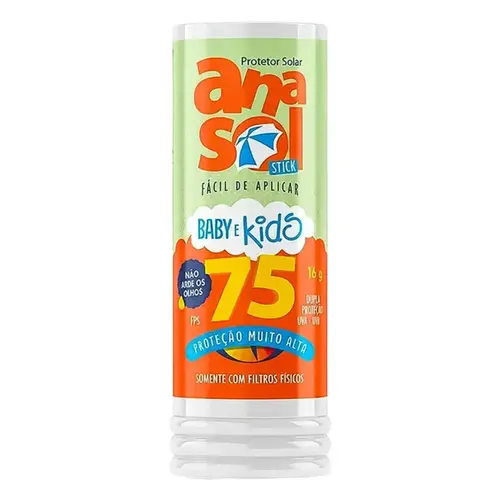 Protetor Solar Facial em Stick Anasol Baby e Kids FPS75 16g