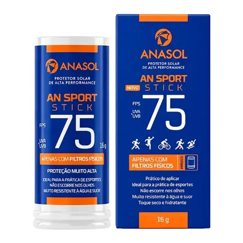 Protetor Solar Facial em Stick Anasol An Sport FPS75 16g