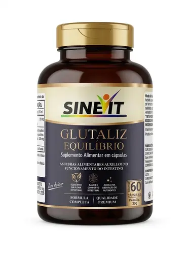 Glutamina Sinevit Glutaliz Equilíbrio 60 Cápsulas