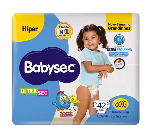 Fralda Babysec Ultrasec Hiper XXXG 42 Unidades