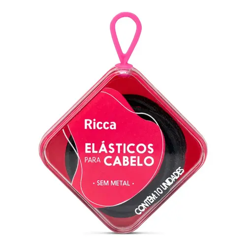 Elástico para Cabelos com Case Black Ricca