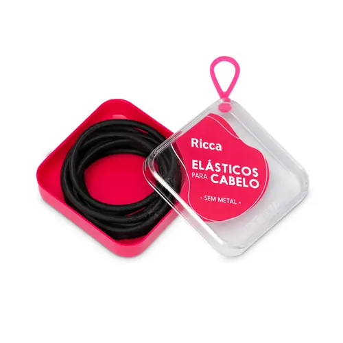 Elástico para Cabelos com Case Black Ricca