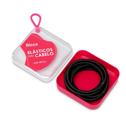 Elástico para Cabelos com Case Black Ricca