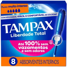 Absorvente Interno Tampax Fluxo Muito Intenso 8 Unidades
