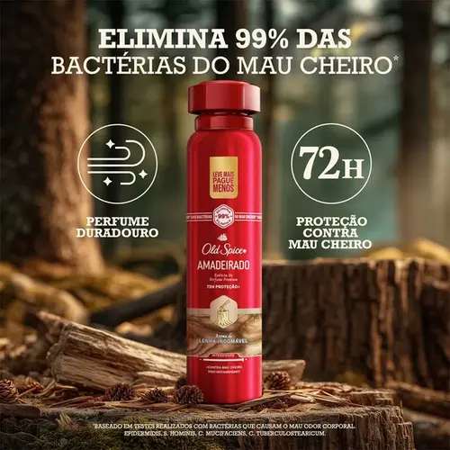 Desodorante Masculino Old Spice Amadeirado Aerosol 250ml