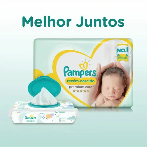 Fralda Pampers Premium Care RN+ 36 Unidades
