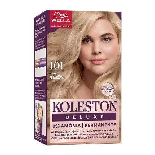 Tintura Koleston Deluxe Sem Amonia 10.1 Louro Claríssimo Acinzentado