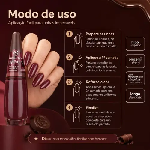 Esmalte Impala Cacau Show Vale Cada Mordida Cremoso 7,5ml