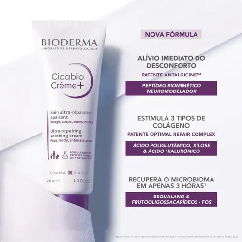Creme Multirreparador Bioderma Cicabio Creme 20ml