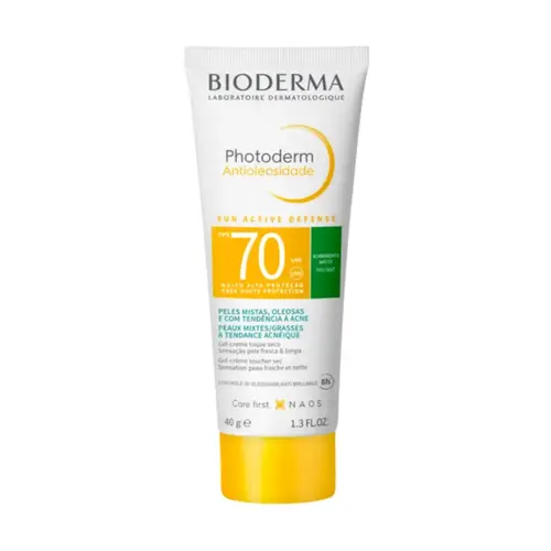 Protetor Solar Facial Bioderma Photoderm Antioleosidade FPS70 Sem Cor 40g