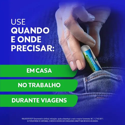 Descongestionante Nasal Vick Inalador 2 Unidades