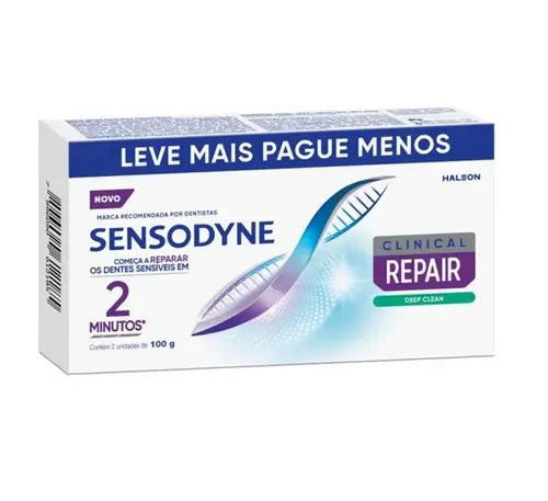 Kit Creme Dental Sensodyne Clinical Repair 2 Unidades Leve Mais Pague Menos 100g