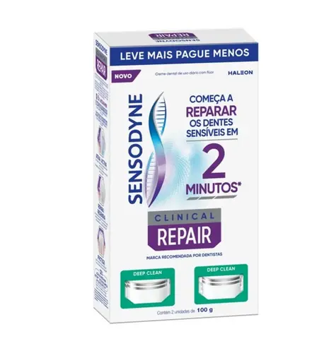 Kit Creme Dental Sensodyne Clinical Repair 2 Unidades Leve Mais Pague Menos 100g