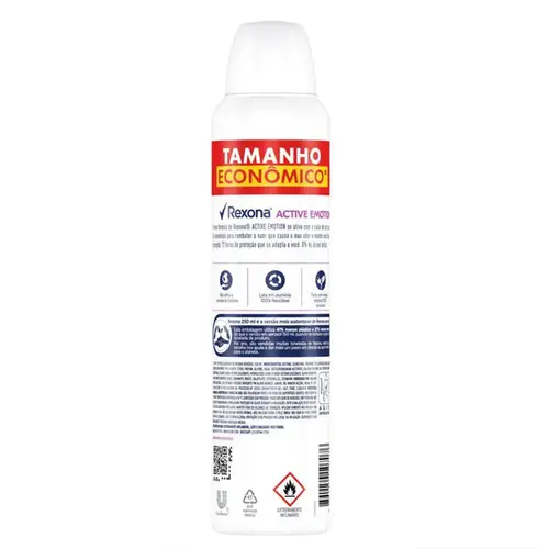 Desodorante Feminino Rexona Active Emotion Dry 72h Aerossol 250ml