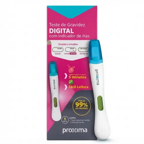 Teste de Gravidez Digital com Indicador de Dias Proxima Alive