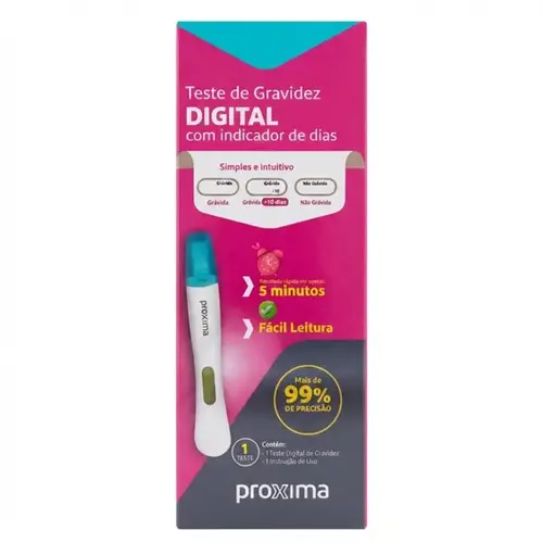 Teste de Gravidez Digital com Indicador de Dias Proxima Alive
