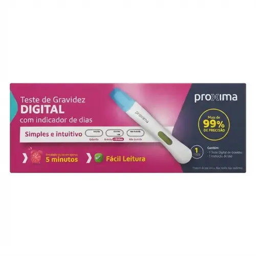 Teste de Gravidez Digital com Indicador de Dias Proxima Alive