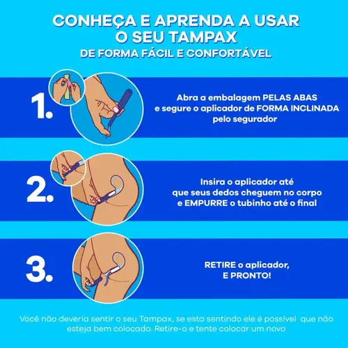 Kit Absorvente Interno Tampax Liberdade Total Fluxo Moderado 4 Unidades + Fluxo Intenso 4 Unidades