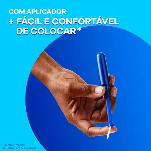 Absorvente Interno Tampax Liberdade Total Fluxo Intenso com Aplicador 8 Unidades