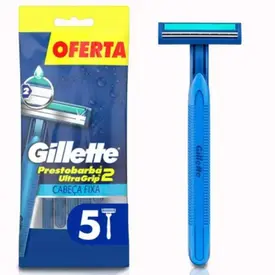 Aparelho de Barbear Gillette Prestobarba Ultragrip 2 com 5 Unidades