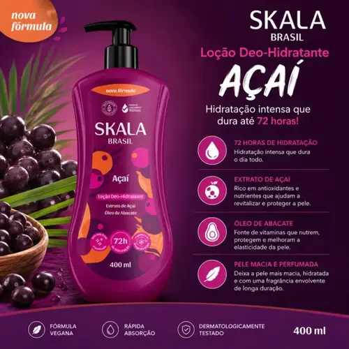 Loção Deo-Hidratante Skala Açai 400ml