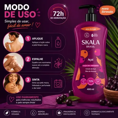Loção Deo-Hidratante Skala Açai 400ml