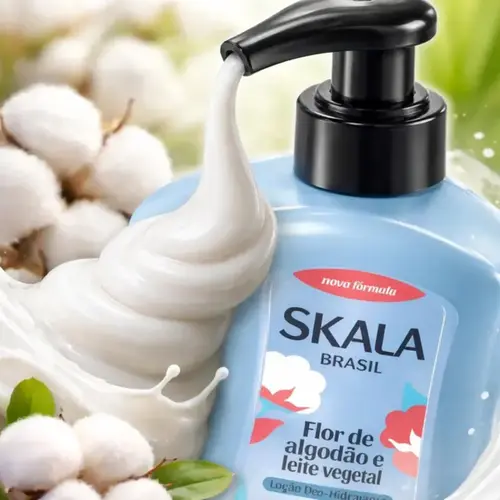 Loção Deo-Hidratante Skala Flor de Algodão e Leite Vegetal 400ml