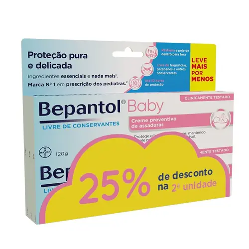 Kit Creme Antiassaduras Bepantol Baby 120g 2 Unidades