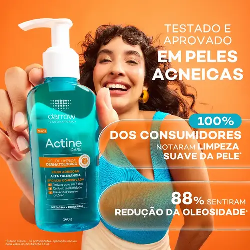 Gel de Limpeza Facial Darrow Actine Care Antiacne 140g