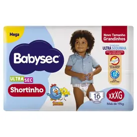 Fralda Babysec Ultrasec Mega Shortinho XXXG 16 Unidades