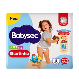 Fralda Babysec Ultrasec Mega Shortinho XXG 20 Unidades